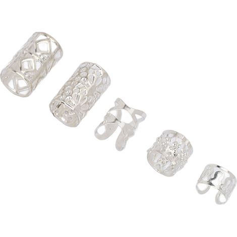 200 Perles Vikings pour Tresses et Dreadlocks, Perles en Métal Argenté avec Symboles Runiques Scandinaves (1/5)