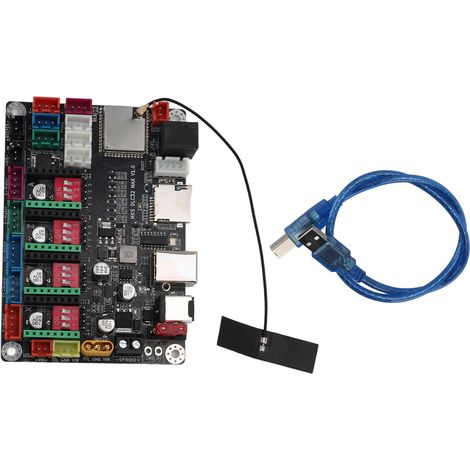 Ortviai Carte Contrôleur CNC 4 Axes DLC32 MAX pour Grbl, Carte Mère de Graveuse 32 bits, Alimentation 12-24 V / 10 A (1/5)