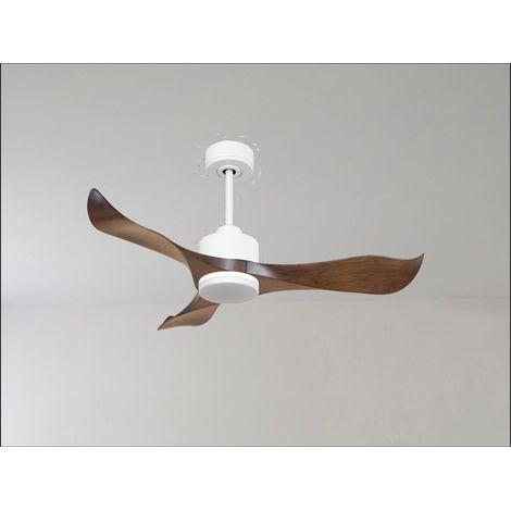 Modulo Slim Ring - Super destratificateur et ventilateur DC 166 cm blanc pales bois noir idéal 30 à 60 m² (1/5)