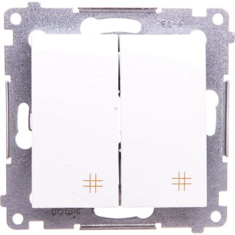 Simon 54 Connettore a doppia croce 10AX 250V, connettori rapidi, bianco DW7/2.01/11