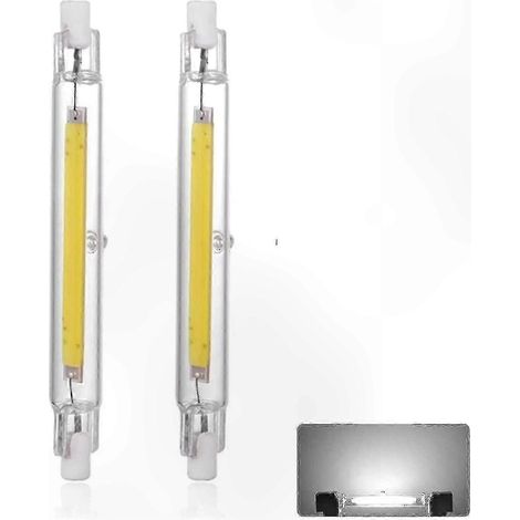 Tube LED R7s 40 W, 3000 lumens, blanc froid 6000 K, faisceau linéaire 360°, ampoule de remplacement 118 mm (1/5)