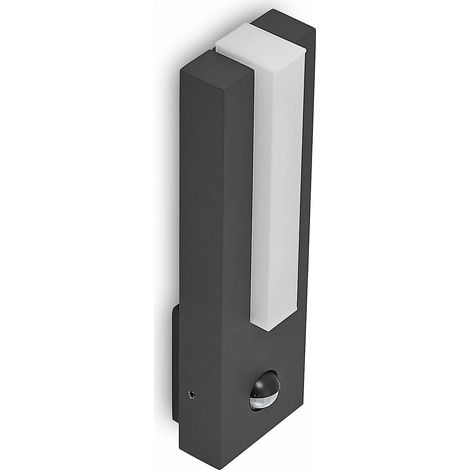Lucande Lámpara de pared exterior 'Virgalia' en Negro Aluminio