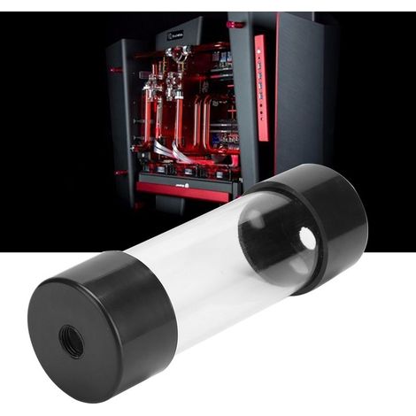 Réservoir d'eau transparent cylindrique 150MM pour refroidissement PC avec filetage G1/4 (1/5)