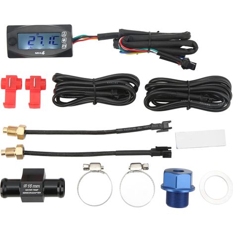 Indicatore di temperatura della tensione del motociclo 4 in 1 Tempo Acqua Olio DC12V Universale per moto M20x1.0 (1/5)