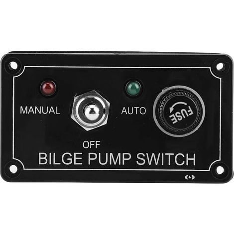 Interruttore per pompa di sentina, indicatore LED da 12 V CC, pannello pompa di sentina, interruttore manuale di accensione/spegnimento/automatico per barche marine, di DEBUNS (1/4)