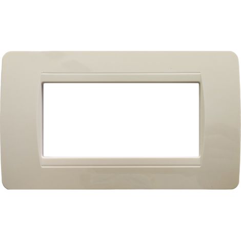 Placche Classic 504 4M Moduli tecnopolimero Sabbia Compatibile Bticino Matix SD68004-10 (1/2)