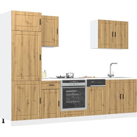 vidaXL Ensemble d'armoires de cuisine 7 pcs Kalmar bois d'ingénierie (1/5)