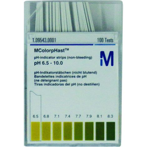 Messbesteck pH-Wert 6,5 - 10 Teststäbchen