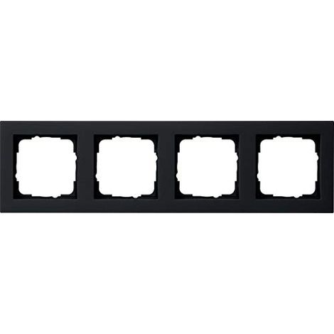 GIRA 021409 CADRE DE FINITION 4 PRISES E2 NOIR MAT