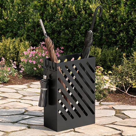 Console schwarz en stahl 28 x 14 x 41 cm (1/5)