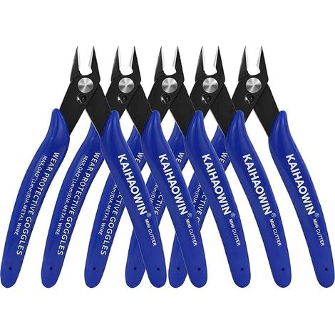 5PCS Pinces Coupantes de Côté, Pince Coupante Precision, Pinces Coupantes Diagonale, Pince Coupante Electricien pour Câble Électrique, Bijoux Réparation, Bricolage (1/5)