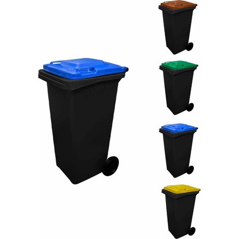 Contenedor de basura reciclables Ecodiseño 120L 2 ruedas