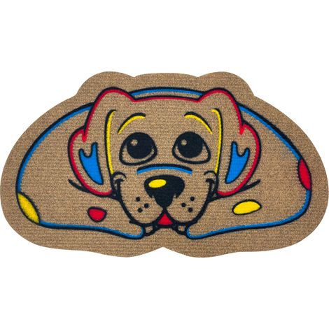 Zerbino Ingresso Resistente A Forma Animale Antiscivolo Cane Marrone (1/5)