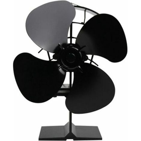 Green Mobility-Ventilateur de poêle à bois, ventilateur de cheminée thermique silencieux à 4 lames pour poêle à bois/cheminée/gaz/granulés/bûches (1/5)