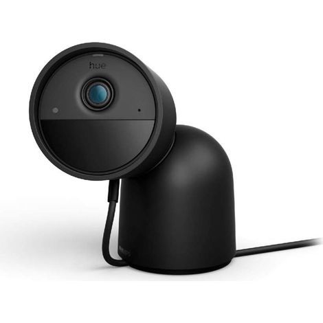 Philips Hue Secure Wired Camera with Desk Stand - HD 1080P - Indoor or Outdoor - Black (1/4)