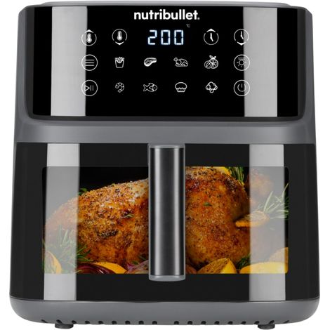 NutriBullet CrispLite Vision Einzelbild 8 l Eigenständig 2000 W Heißluftfritteuse Schwarz