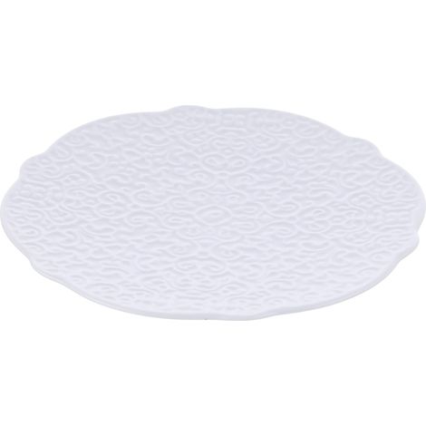 Soucoupe pour Tasse à Thé Céramique Blanc 18,50 x 18,50 x 19,50 cm (1/4)