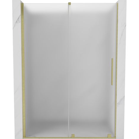 Mexen Velar porta doccia scorrevole 160 cm, brina, oro spazzolato - 871-160-000-31-55 (1/5)
