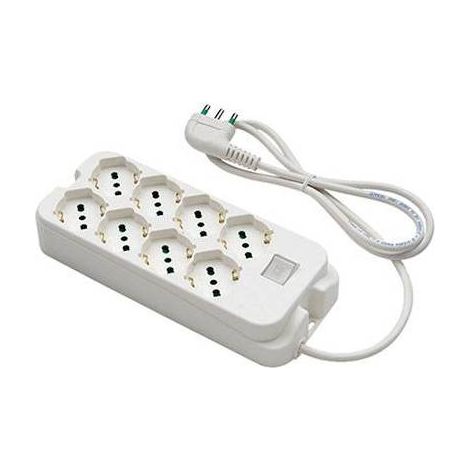 2,0 x MULTIPRISE BIPASSO SCHUKO + INT.LUM RETAIL FME