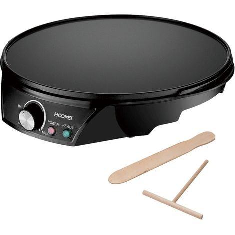 Trade Shop - Crepiera Elettrica Macchina Per Crepes 1200 Watt Piastra 30 Cm Antiaderente - (1/3)