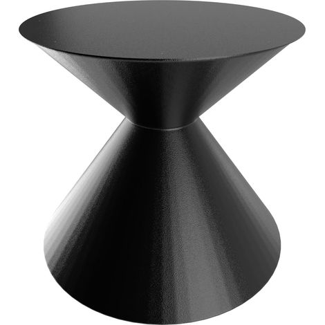 Graal - Doppelkegel Runder Esstisch Untergestell H70 cm aus Metall Schwarz (1/4)