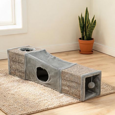 SunJet Jouet pour chat, tunnel pour chat, en panneaux de particules - Réf. 70DJ775EIV8Z (1/5)