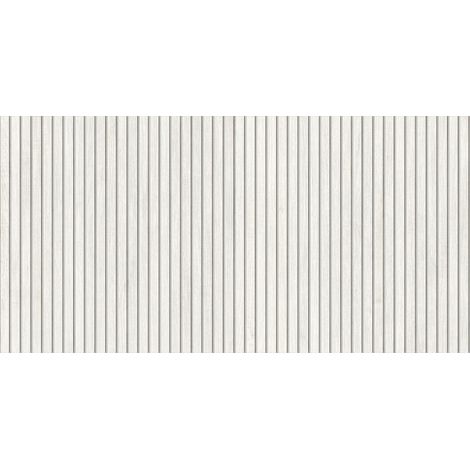 Aelle - Carrelage sol / mur effet bois bambou à relief 60x120 cm ARTWOOD RIBBON WHITE - Vendu par boîte de 1.44 m²