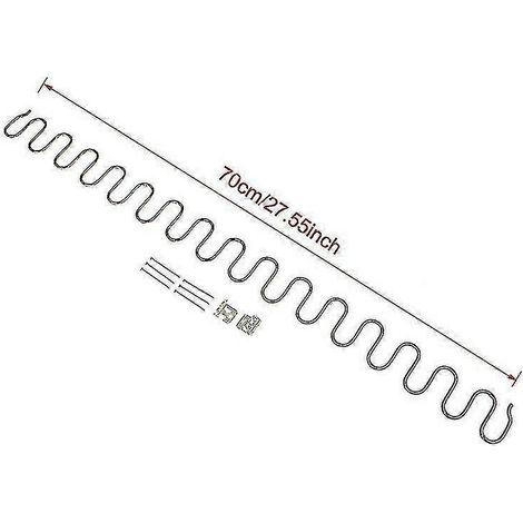 Ressorts de rechange pour canapés et chaises, ressorts de meubles avec clips, compatibles avec une longueur de 70 cm, Ressort Hardware 70 cm. (1/5)