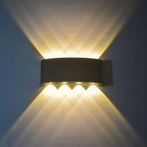 LED Wall Lamp Indoor Waterproof Modern Aluminium Night Lamp Wall Lamp for Bedroom, Home, Hallway, Living Room, Staircase (Warm White) (1/5)