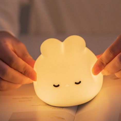 Veilleuse Lapin - 3000 K - Batterie 800 mAh - USB Rechargeable - Pour Chambre Bébé Enfant - 1 Pièce (1/5)