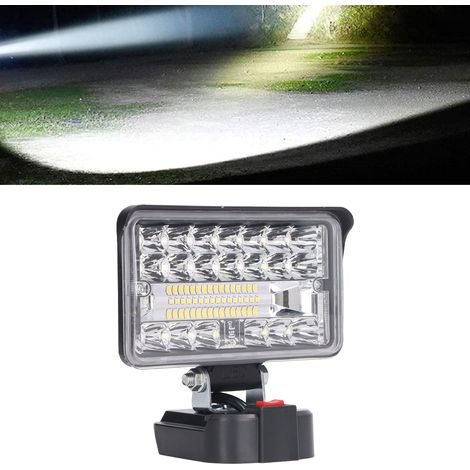 Lampe de travail de 4 pouces 108W 5600LM, éclairage LED haute luminosité pour batteries BL1840, projecteur de travail LED extérieur, compatible avec les batteries lithium-ion Makita 18V BL1815 BL1850 (1/5)