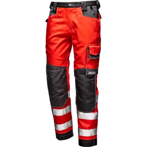 SIR SAFETY SYSTEM RUSH Pantalon de travail multipoches haute visibilité rouge Taille 44