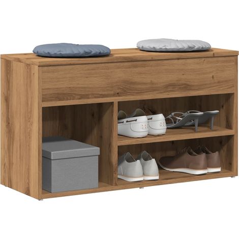 Schuhbank Artisan-Eiche 80x30x45 cm Holzwerkstoff