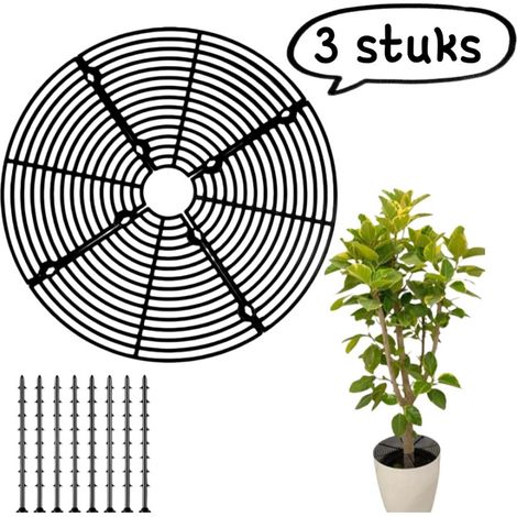 cache pot tapis anti griffures pour chats et enfants tapis découpable convient aux pots de 30 cm de diamètre noir ensemble 3 pièces (1/5)