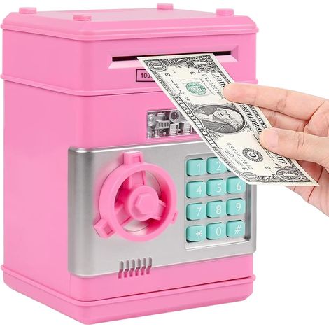 Electronic Money Box for Kids, Electronic Money Box with Password, Mini ATM Safe Money Box, Girl Money Box, Birthday Christmas Gift for Boys and Girls (1/5)