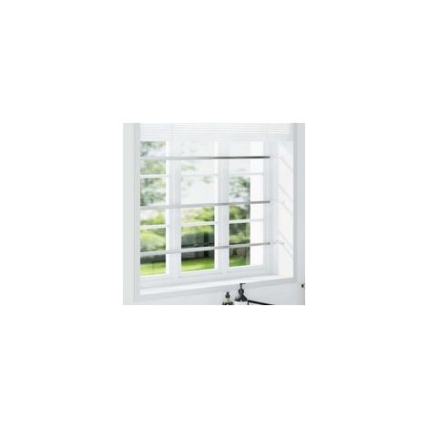 Barre di sicurezza regolabili per finestre, 3 pezzi, 710-1200 mm - Crezuo