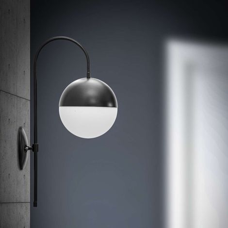 Lámpara de Pared Haines, Necesita 1 Bombilla, Casquillo e14, Interior, Negro (1/5)