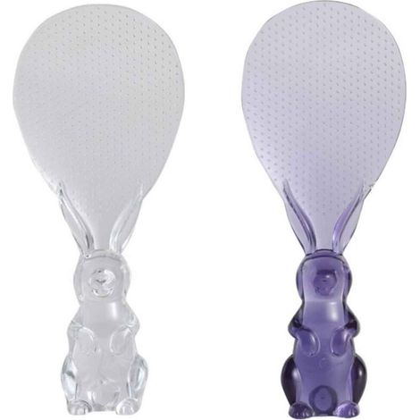 Cuillère à riz en plastique, spatule à riz antiadhésive, cuillère à riz verticale, cuillère de cuisine transparente en cristal, cuillère à riz verticale transparente, spatule