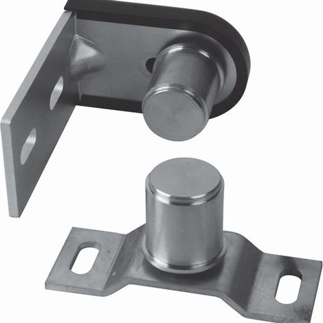 Deco Fer Forge – Pack pivot charge lourde – Gond et pivot à visser pour tube 40x40mm – Acier zingué – Réglable horizontalement 15-20mm