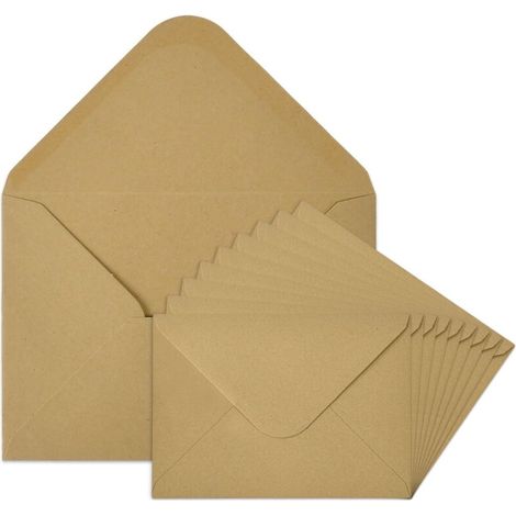 Enveloppe Kraft B6 - 60 pièces, Enveloppe Kraft B6 12.5x17.5cm - Carte/Vœu (1/5)