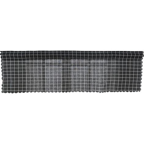 Fenêtre balcon tige grille court rideau pour la maison grille de cuisine panneau grille noire (1/5)