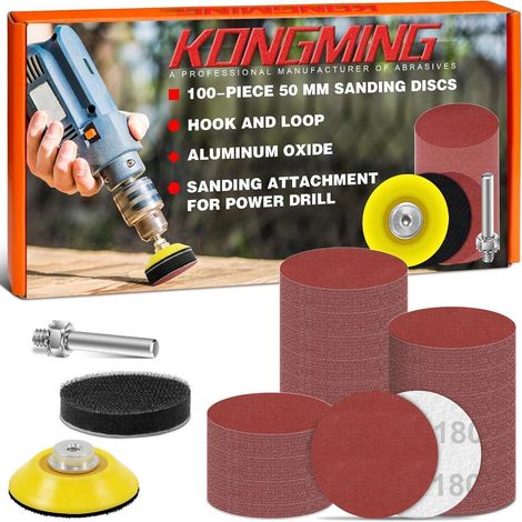 Schleifscheiben 50 mm Klett 100 Stück Körnung 180 P180 (1/5)