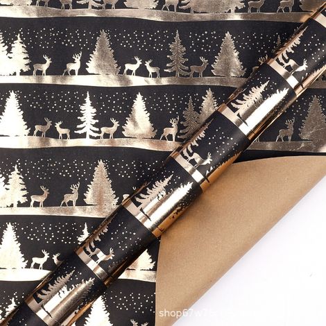 Papier cadeau de Noël grand format (43 cm de large x 3 m de long), en rouleau