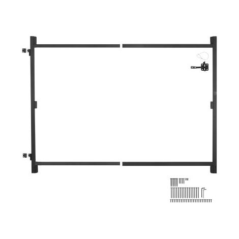 Kit de Construcción de Portones Apto para Aberturas de 915-1524 mm Material de Hierro Escuadra para Marco de Portón Completo Anti Hundimiento con Pestillo y Tornillos Para Cercas de Madera (1/5)