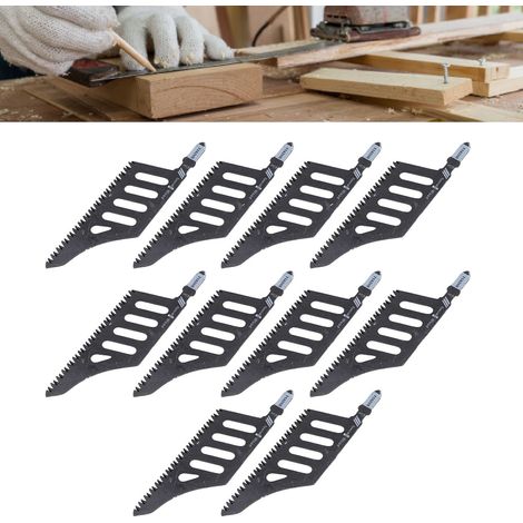 Lames de scie sauteuse pour formes irrégulières, permettant de couper facilement dans les espaces étroits et les angles à 90°. Conviennent pour la découpe rapide du bois et du plastique. Pièces détach (1/5)