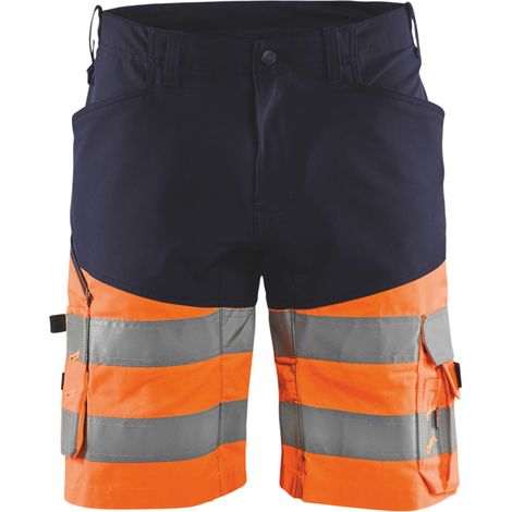 Blakläder Warnschutz-Shorts, orange / marineblau, Konfektionsgröße DE: 52