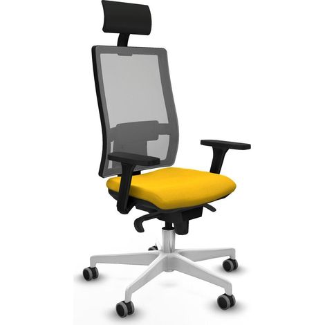 Piqueras y Crespo Horna Chaise de bureau jaune ergonomique (1/3)