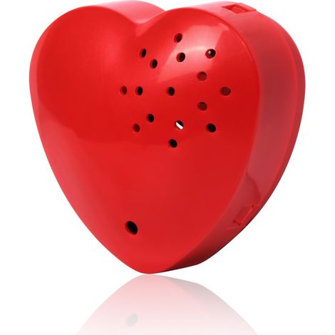 Module D Enregistrement Audio - 30 Secondes - Forme Coeur Rouge - Pour Peluches Coussins Et Projets DIY - 1 Pièce