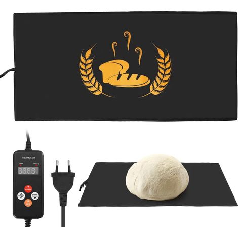 Tapis chauffant multifonctionnel pour le pain, tapis de fermentation, tapis de fermentation portable (avec thermostat réglable), boîte de fermentation pour le levain, surface en PVC imperméable (1/5)