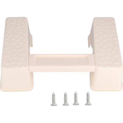 Tabouret de Toilette Multifonction Anti-Dérapant, Support Poids Lourd pour Salle de Bain - Abricot (1/5)